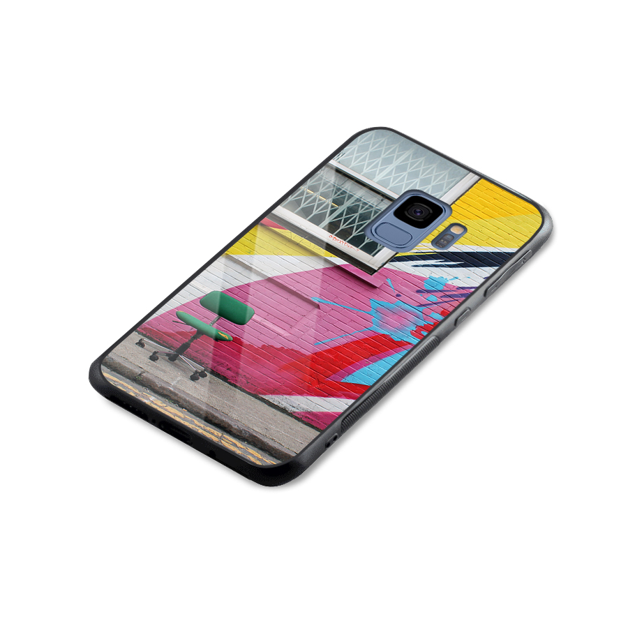 Creative Wall Art Glass Back Case for Galaxy S9