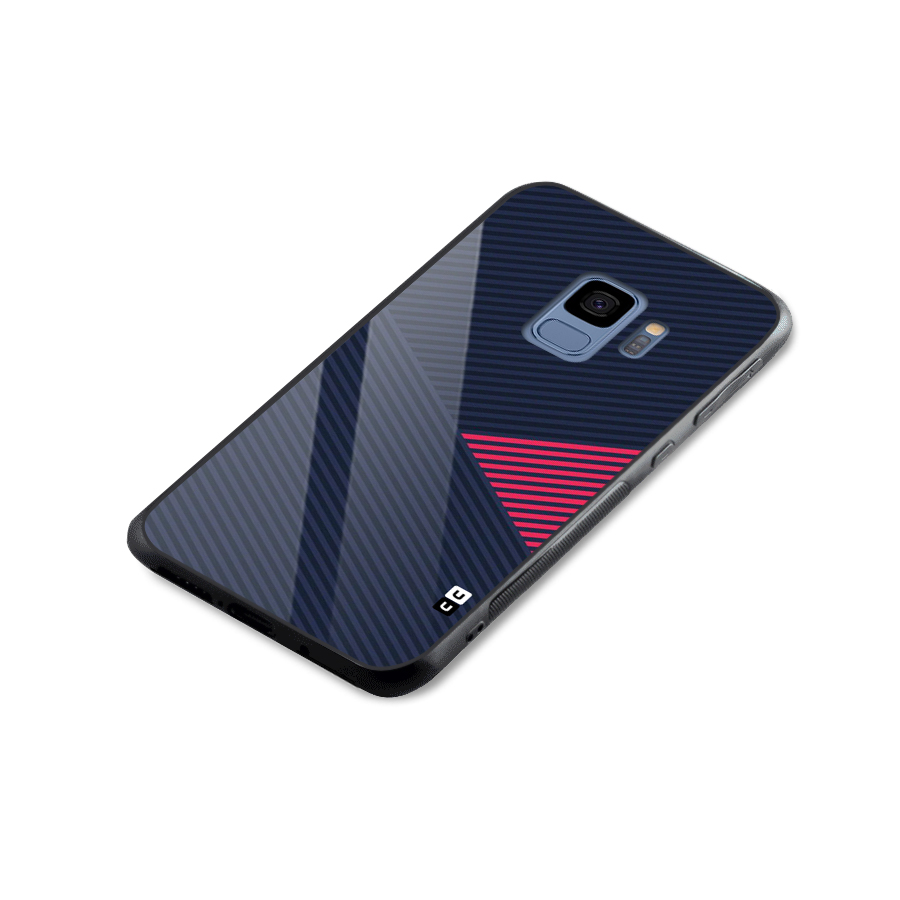 Criscros Stripes Glass Back Case for Galaxy S9