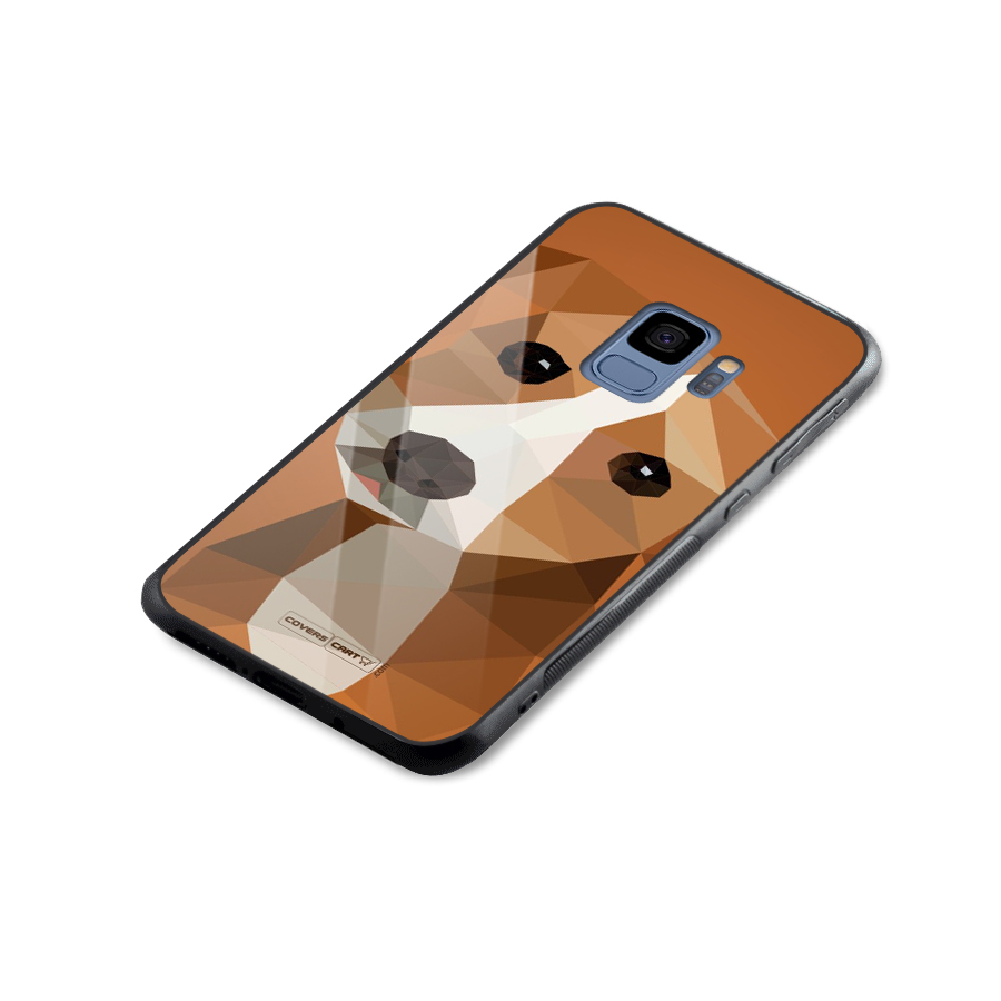 Cute Dog Glass Back Case for Galaxy S9