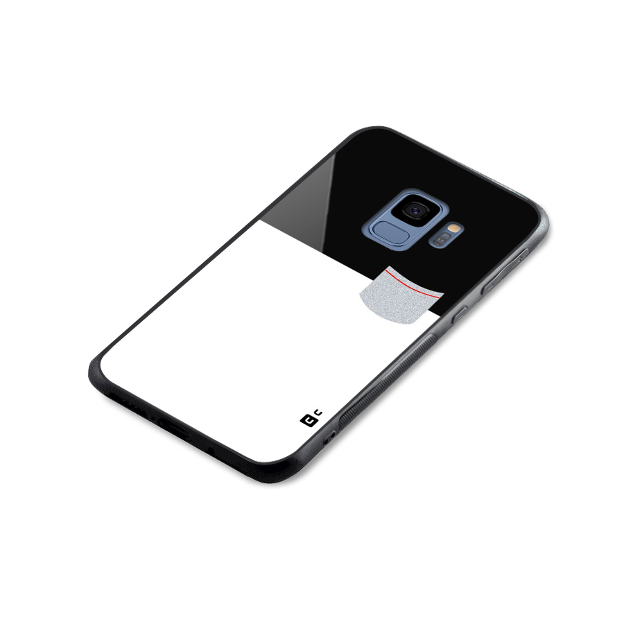 Cute Pocket Simple Glass Back Case for Galaxy S9