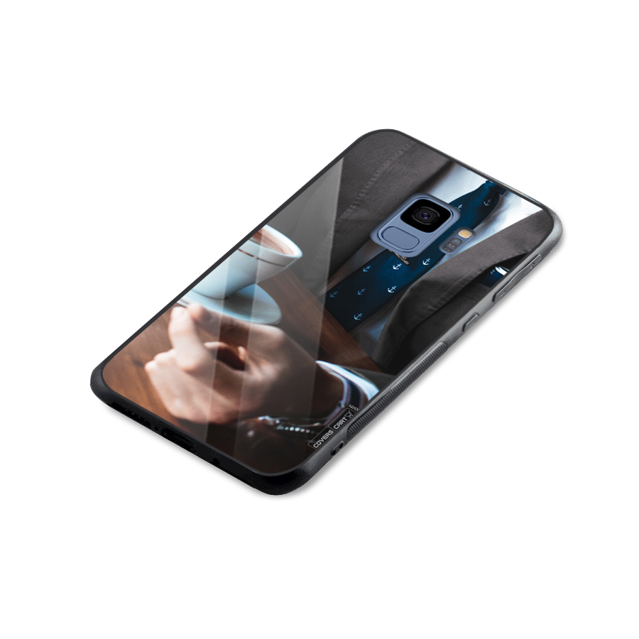 Dapper Suit Glass Back Case for Galaxy S9
