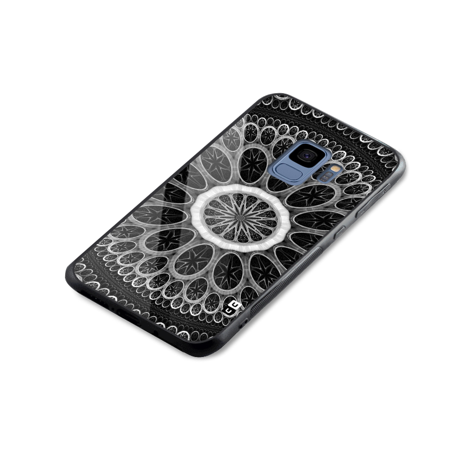 Dark Pattern Art Glass Back Case for Galaxy S9