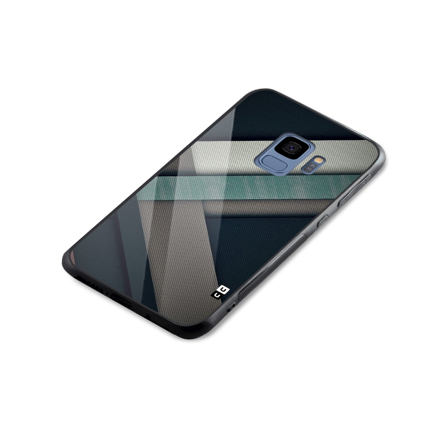 Dark Stripes Glass Back Case for Galaxy S9