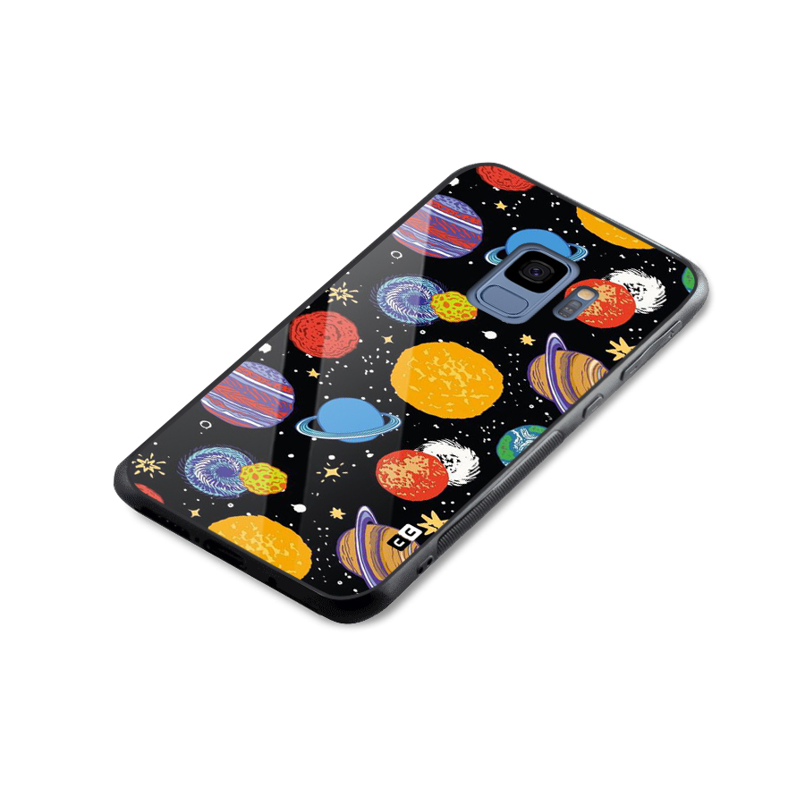 Designer Planets Glass Back Case for Galaxy S9
