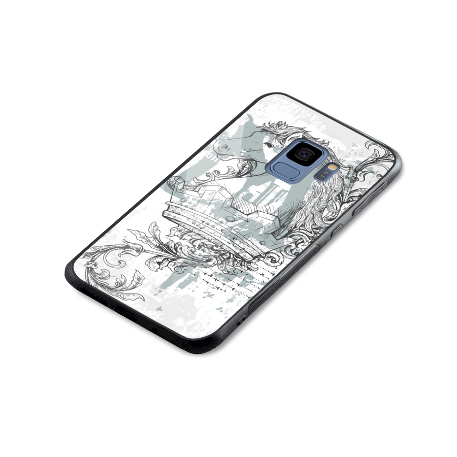 Designous-Vintage Glass Back Case for Galaxy S9