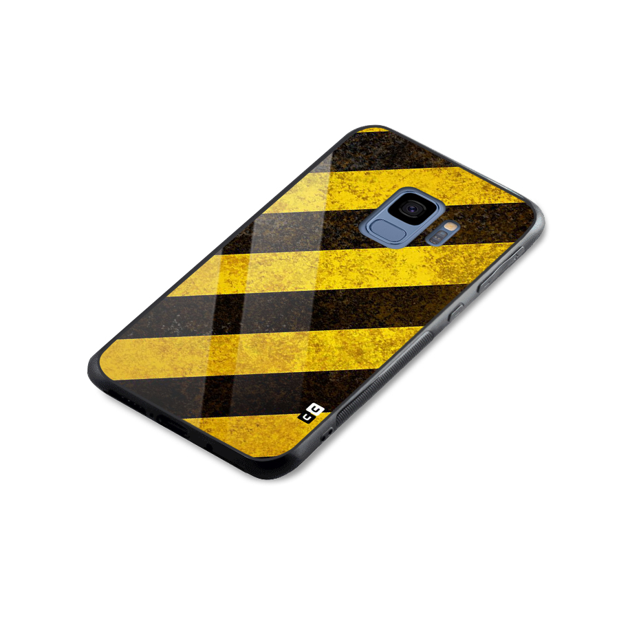Diagonal Road Pattern Glass Back Case for Galaxy S9