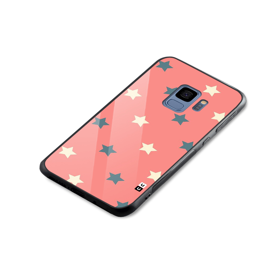 Diagonal Stars Glass Back Case for Galaxy S9