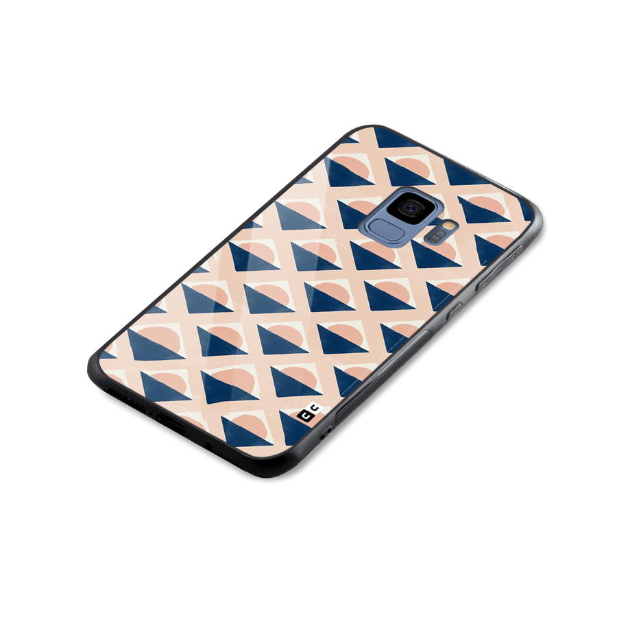 Diamond Circle Pattern Glass Back Case for Galaxy S9
