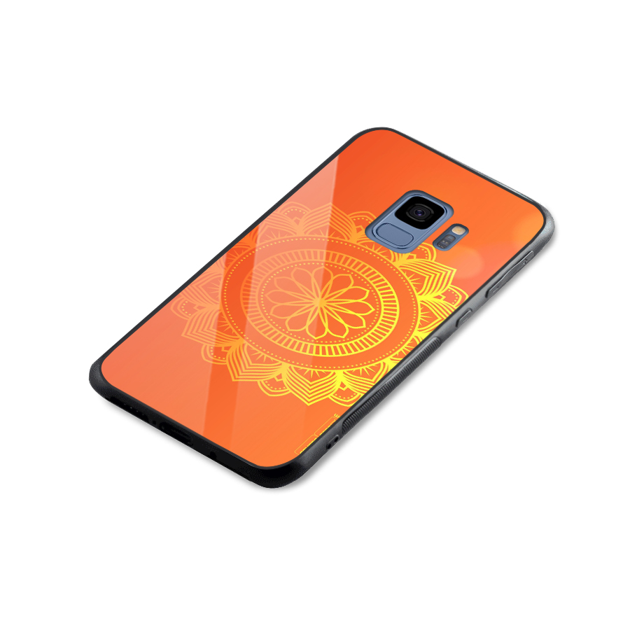 Diwali Rangoli Glass Back Case for Galaxy S9