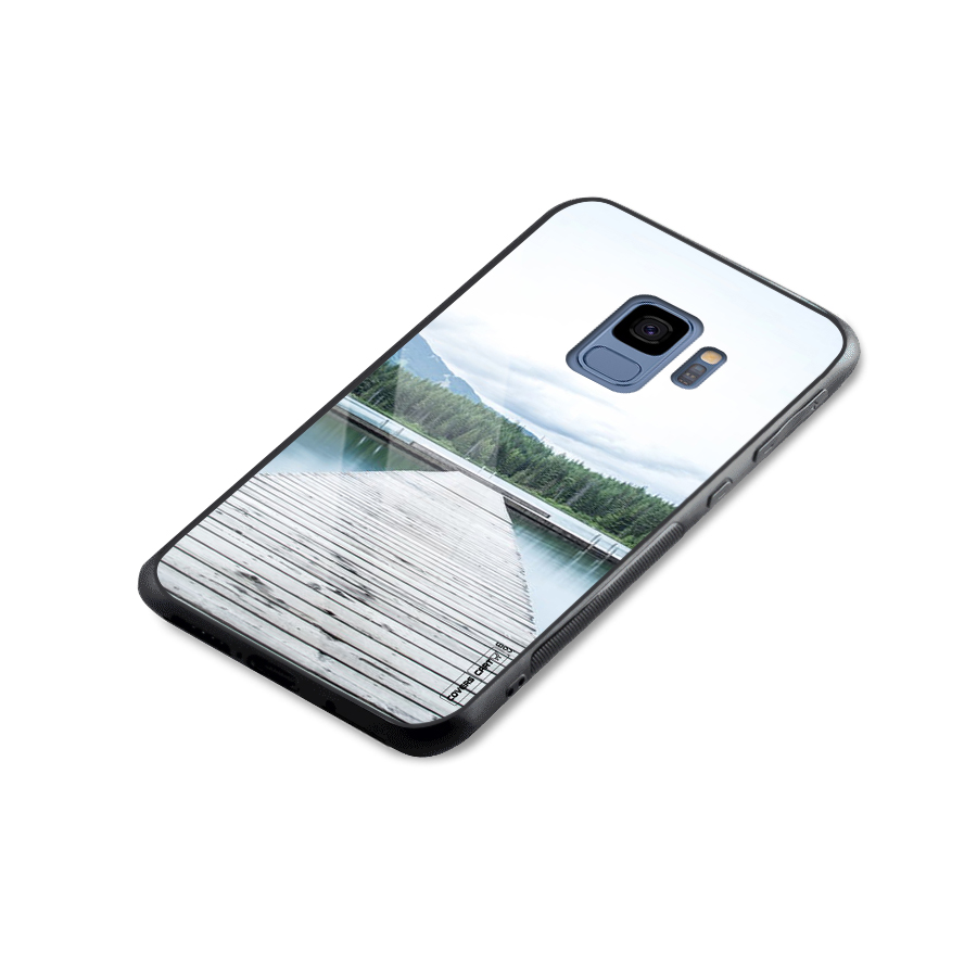 Dock River Glass Back Case for Galaxy S9