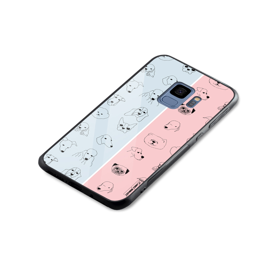 Dog Cat And Cow Glass Back Case for Galaxy S9
