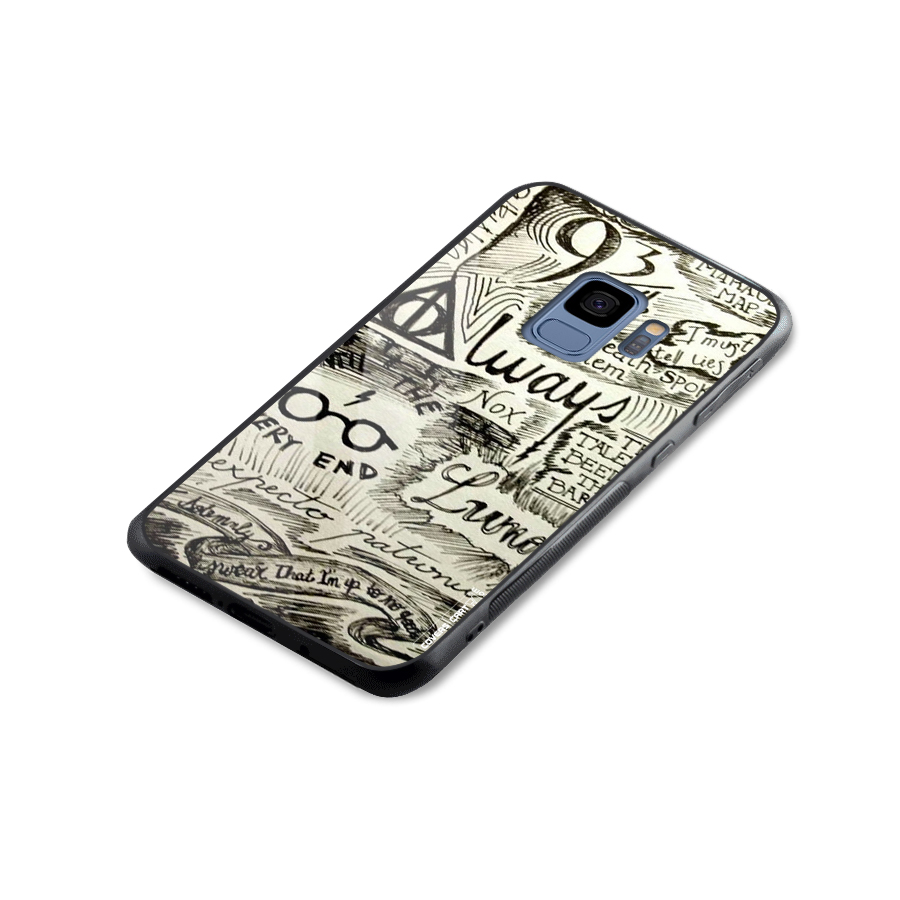 Doodle Art Glass Back Case for Galaxy S9