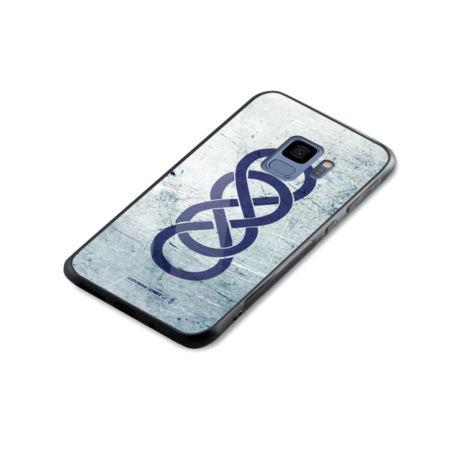 Double Infinity Rough Glass Back Case for Galaxy S9