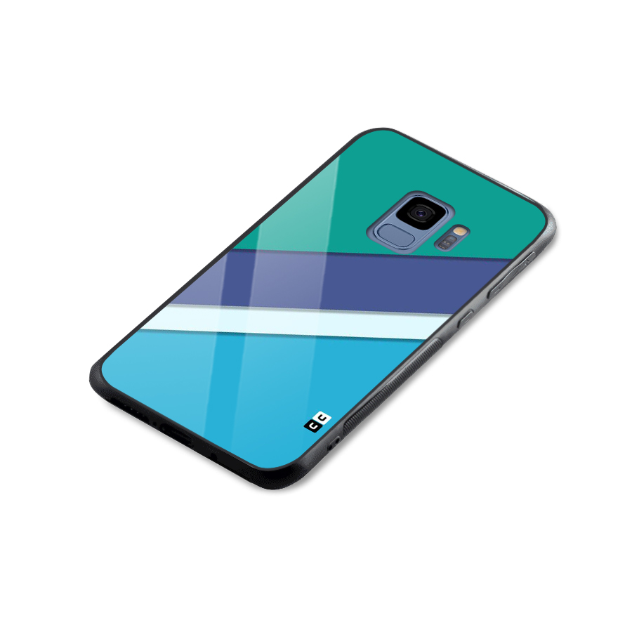 Elegant Colored Stripes Glass Back Case for Galaxy S9