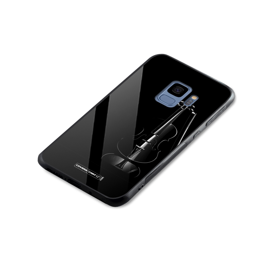Elegant Violin Glass Back Case for Galaxy S9