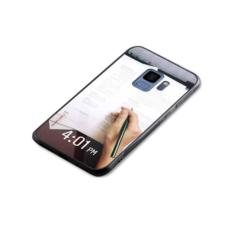 Exam Time Blues Glass Back Case for Galaxy S9