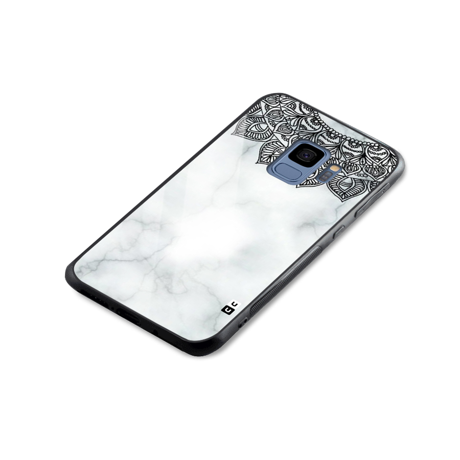 Exotic Marble Pattern Glass Back Case for Galaxy S9