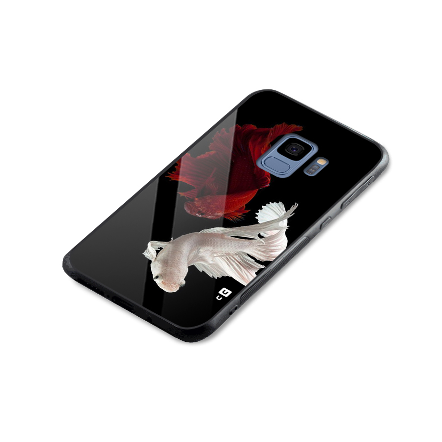 Fish Design Glass Back Case for Galaxy S9