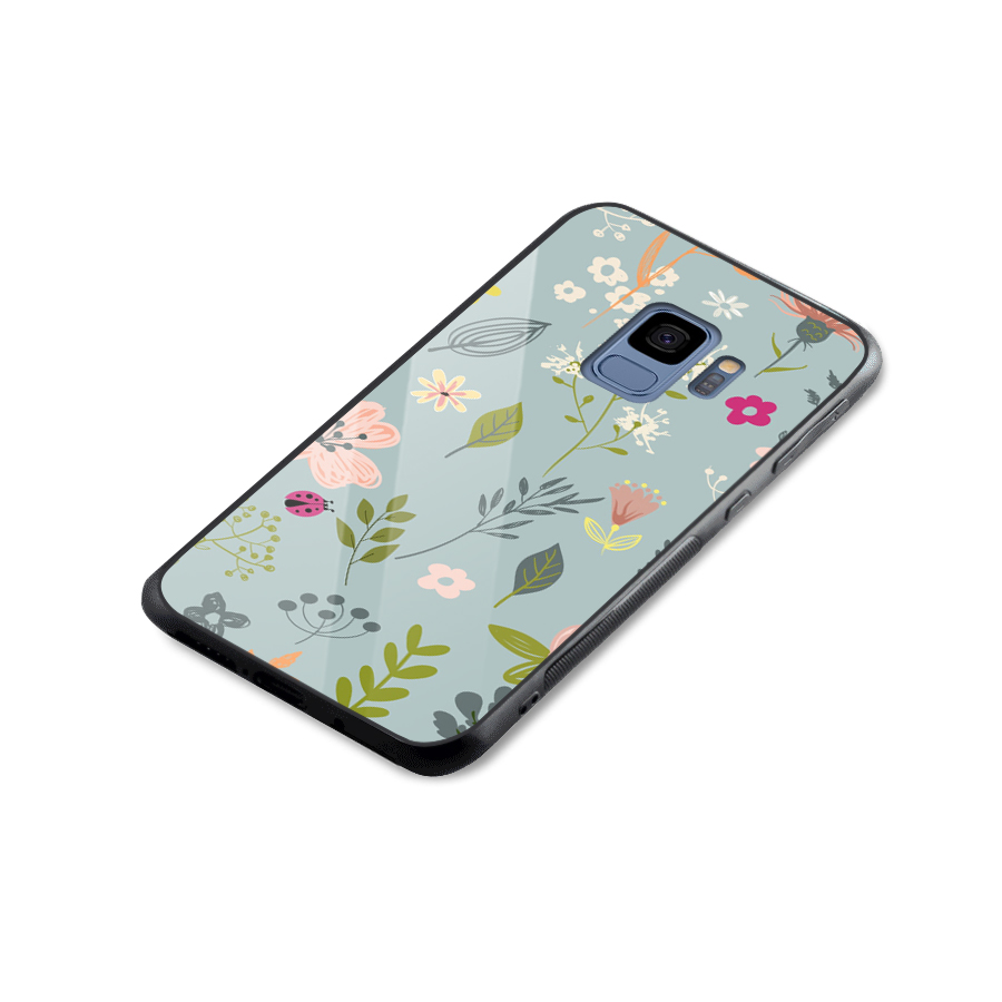 Flawless Flowers Glass Back Case for Galaxy S9