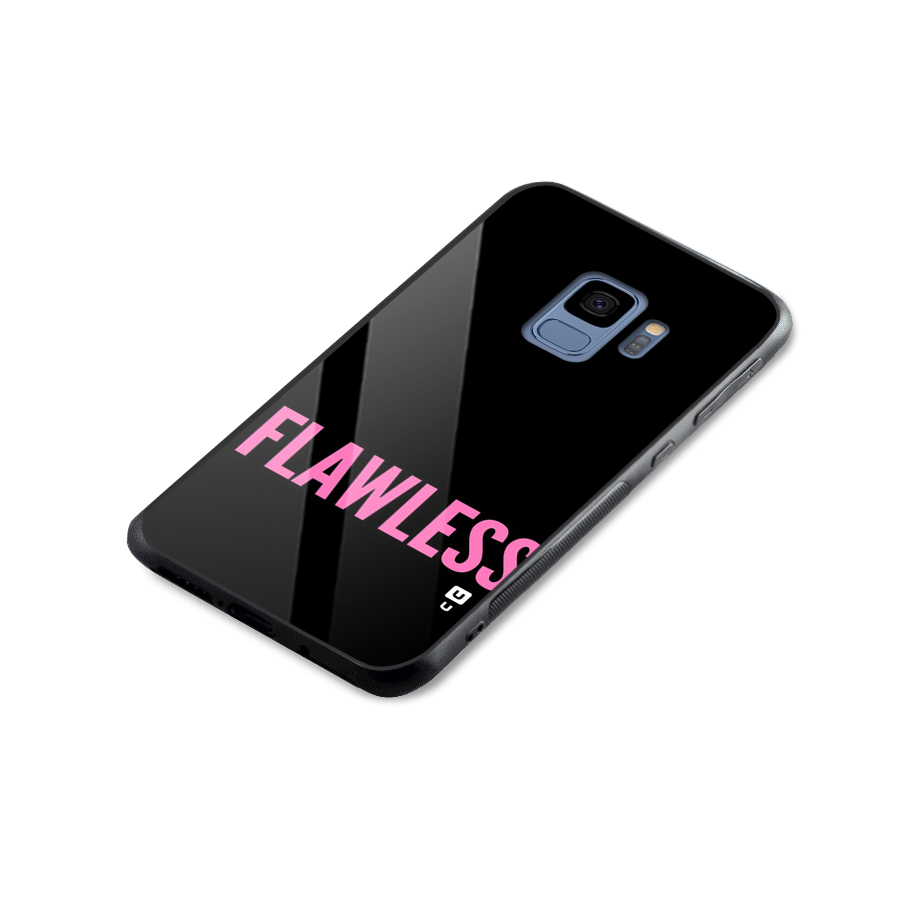 Flawless Pink Design Glass Back Case for Galaxy S9