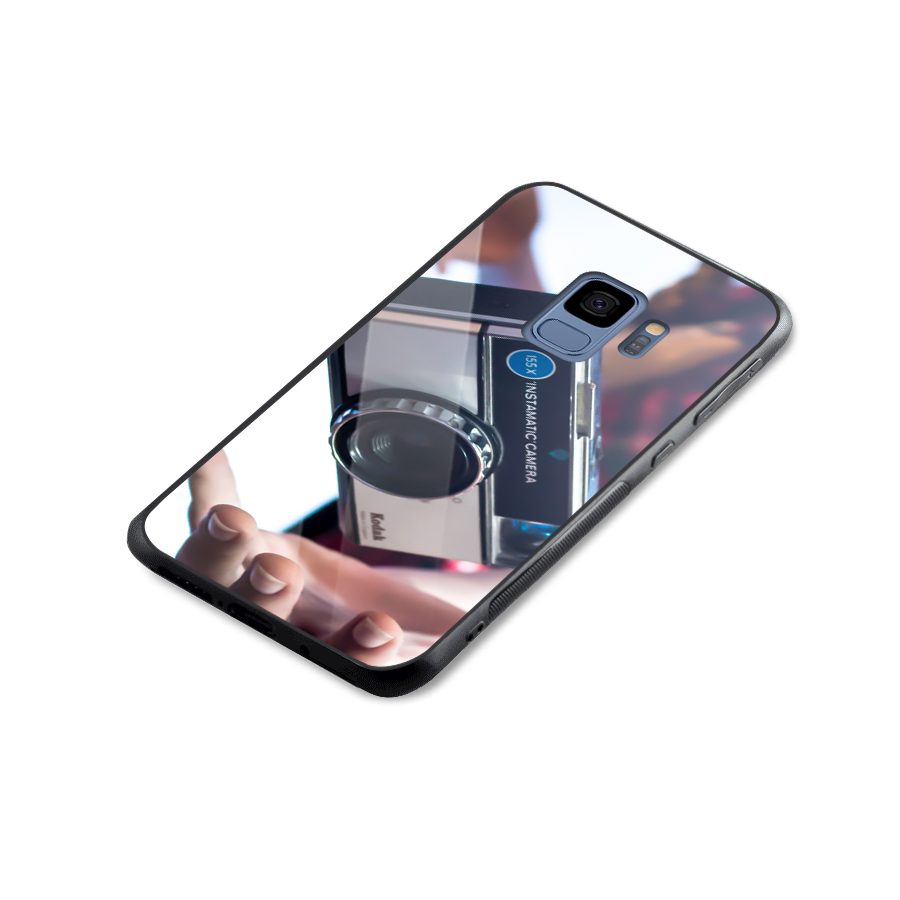Floating Camera Glass Back Case for Galaxy S9