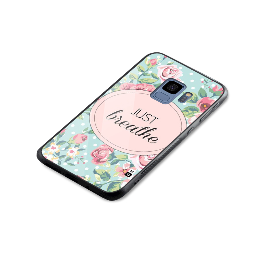 Floral Bloom Glass Back Case for Galaxy S9