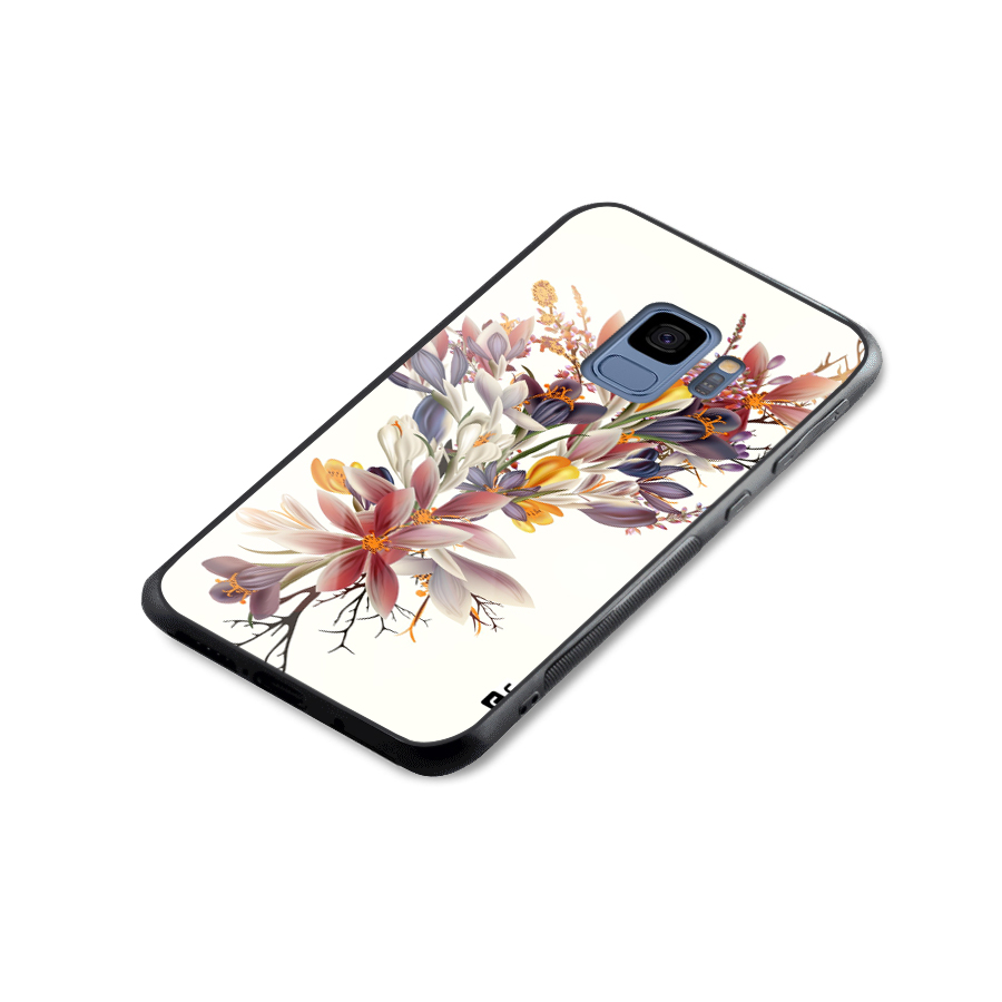 Floral Bouquet Glass Back Case for Galaxy S9