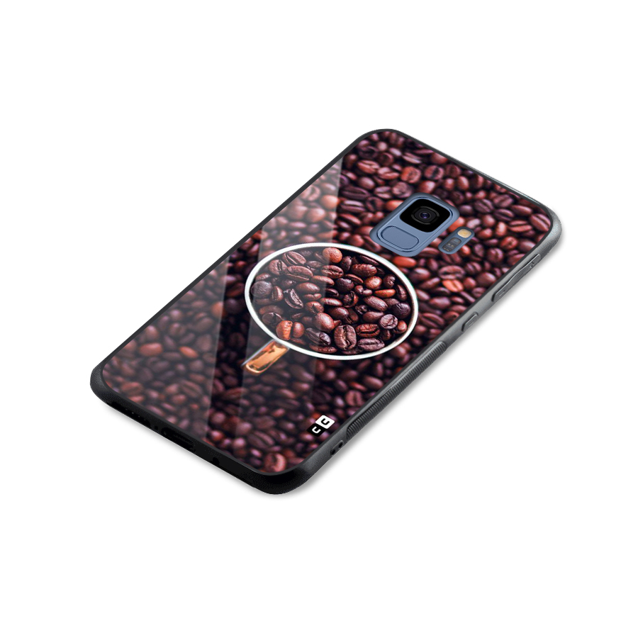 Focus Coffee Beans Glass Back Case for Galaxy S9