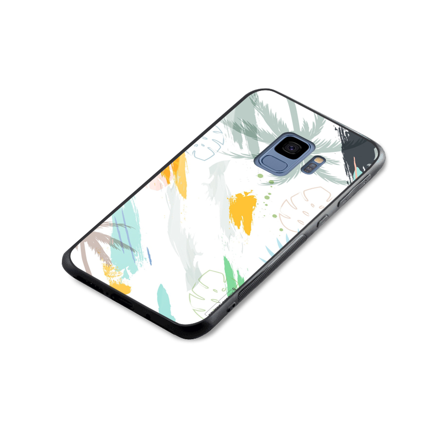 Fresh Colors Splash Glass Back Case for Galaxy S9