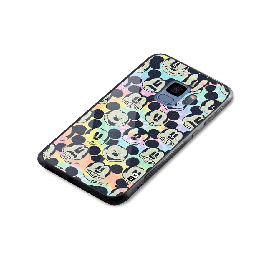 Fun Rainbow Faces Glass Back Case for Galaxy S9