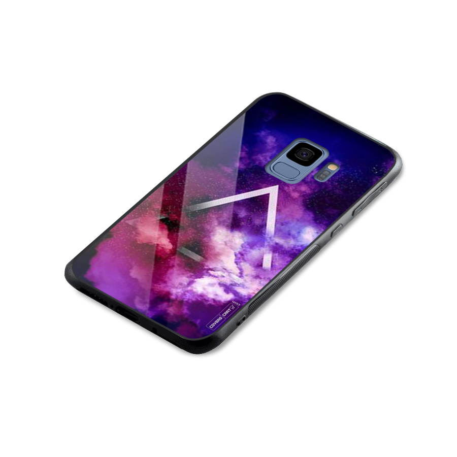 Galaxy Smoke Hues Glass Back Case for Galaxy S9
