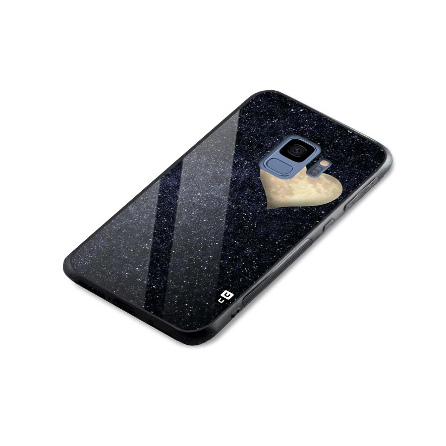 Galaxy Space Heart Glass Back Case for Galaxy S9
