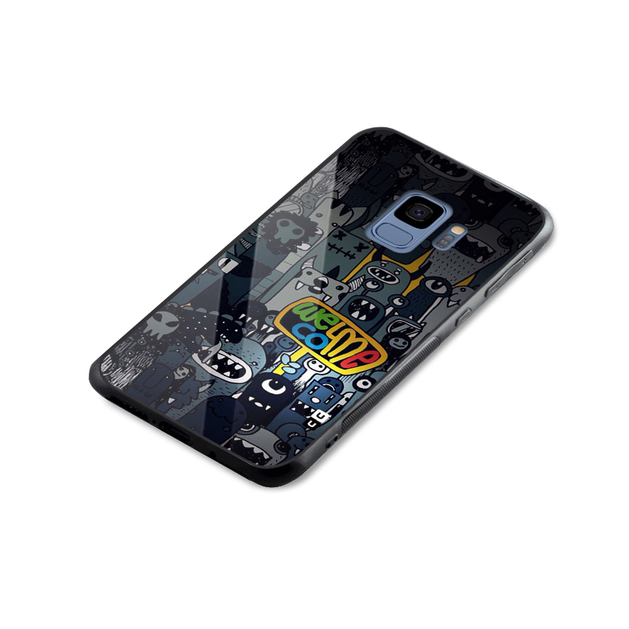Ghost Welcome Glass Back Case for Galaxy S9