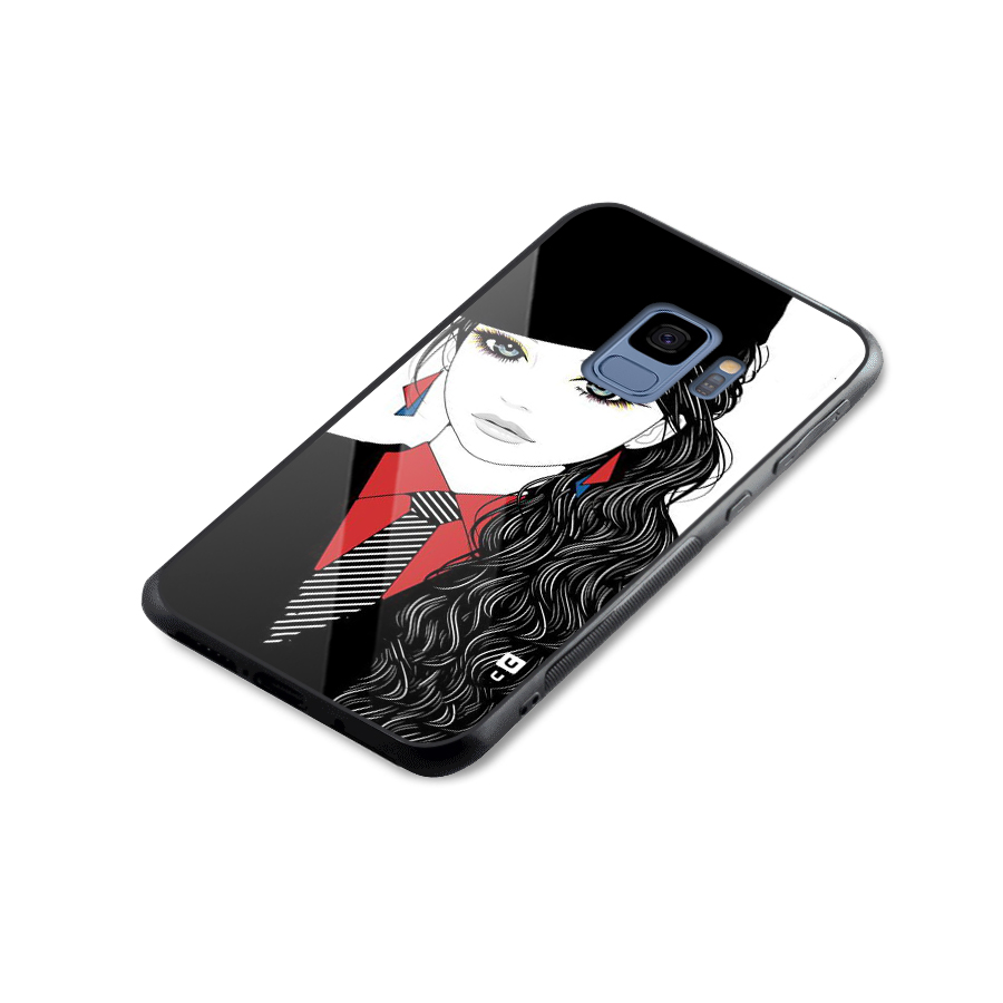 Girl Tie Glass Back Case for Galaxy S9
