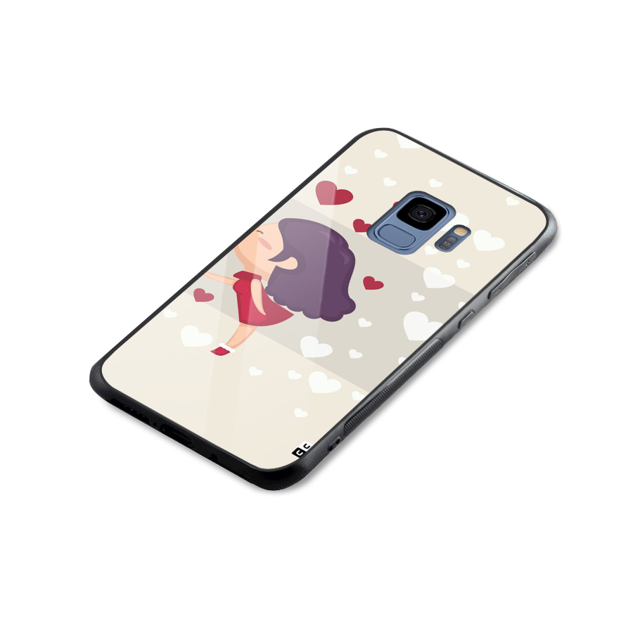 Girl in Love Glass Back Case for Galaxy S9