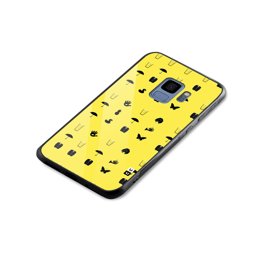 Glass Pattern Glass Back Case for Galaxy S9