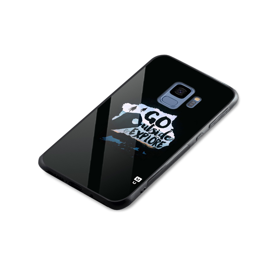 Go Outside Glass Back Case for Galaxy S9