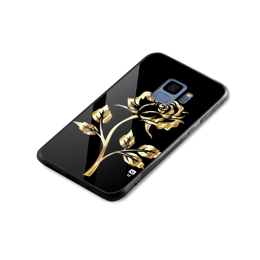 Gold Rose Glass Back Case for Galaxy S9