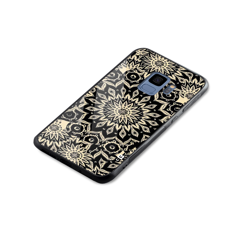 Golden Mandala Glass Back Case for Galaxy S9