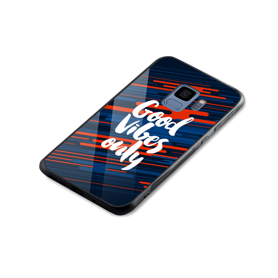 Good Vibes Only Glass Back Case for Galaxy S9