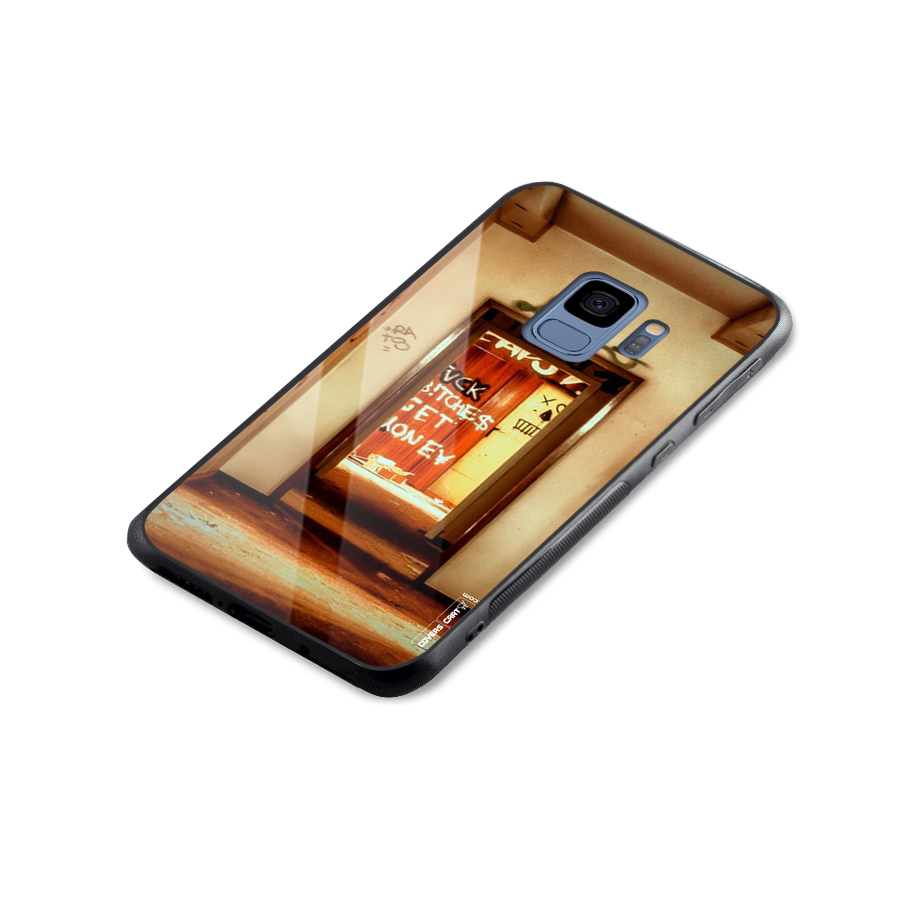 Grafitty Door Glass Back Case for Galaxy S9