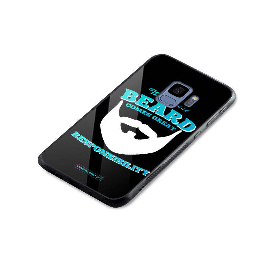 Great Beard Glass Back Case for Galaxy S9