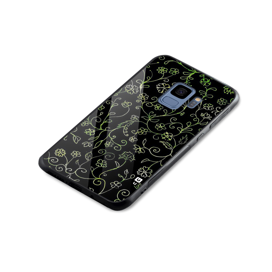 Green Leaves Glass Back Case for Galaxy S9