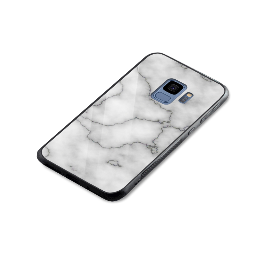 Grey Marble Glass Back Case for Galaxy S9