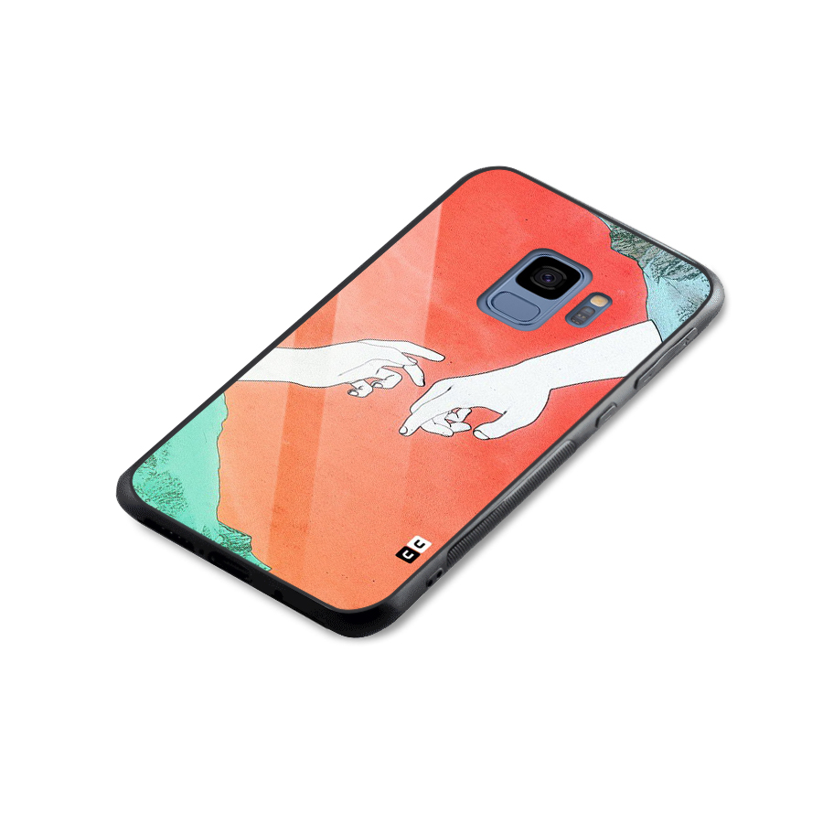 Hand Paint Drawing Glass Back Case for Galaxy S9