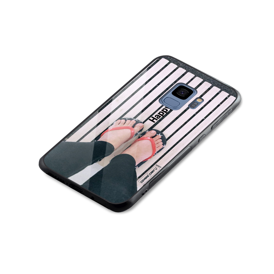 Happy Feet Glass Back Case for Galaxy S9