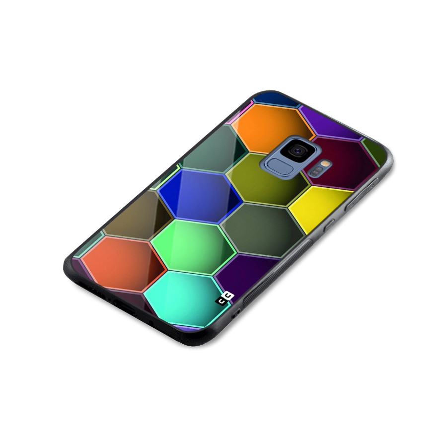 Hexagonal Palette Glass Back Case for Galaxy S9