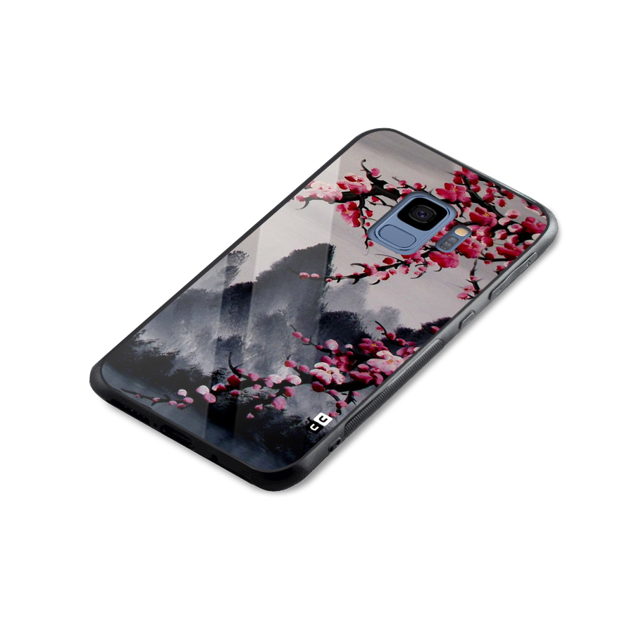 Hills And Blossoms Glass Back Case for Galaxy S9