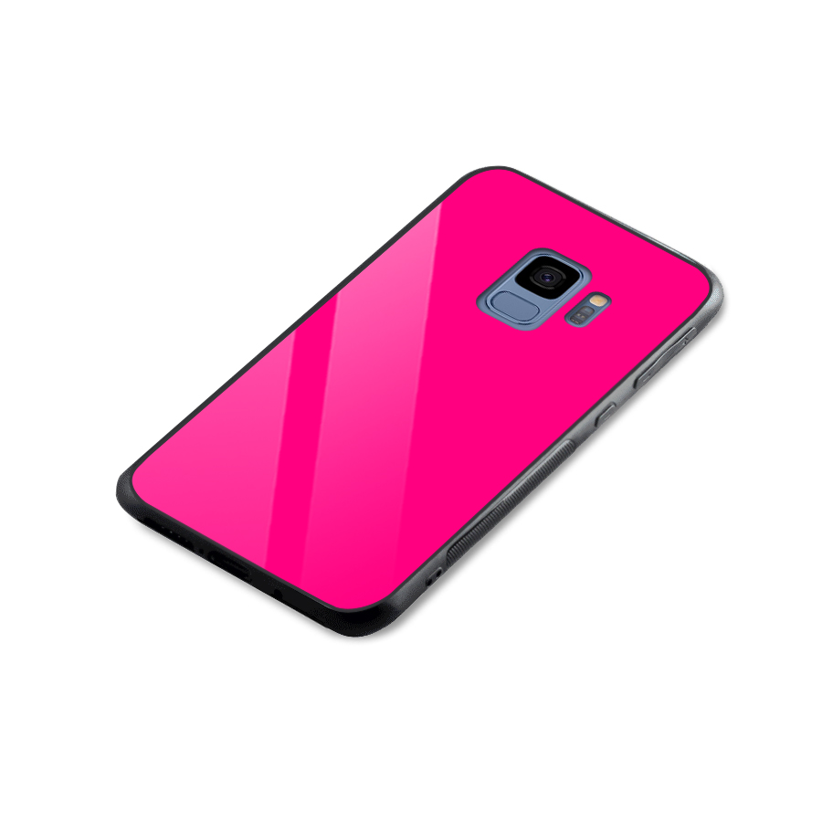 Hot Pink Glass Back Case for Galaxy S9