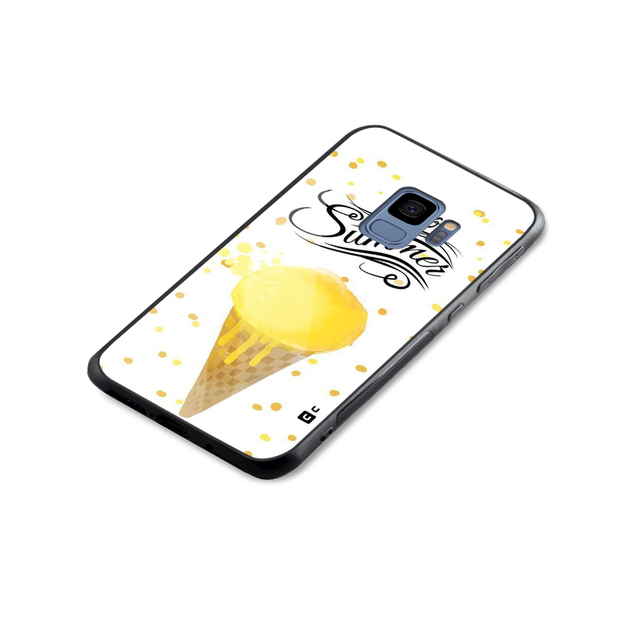Ice Cream Summer Glass Back Case for Galaxy S9